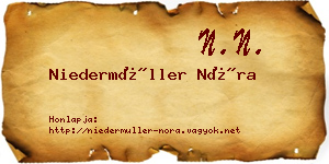 Niedermüller Nóra névjegykártya